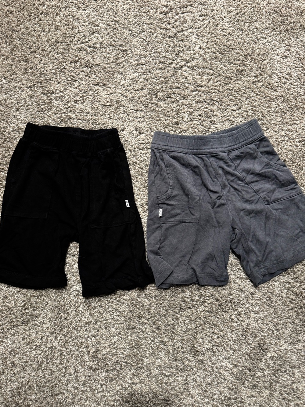 Little Sleepies Black and Gray Knit Shorts Set